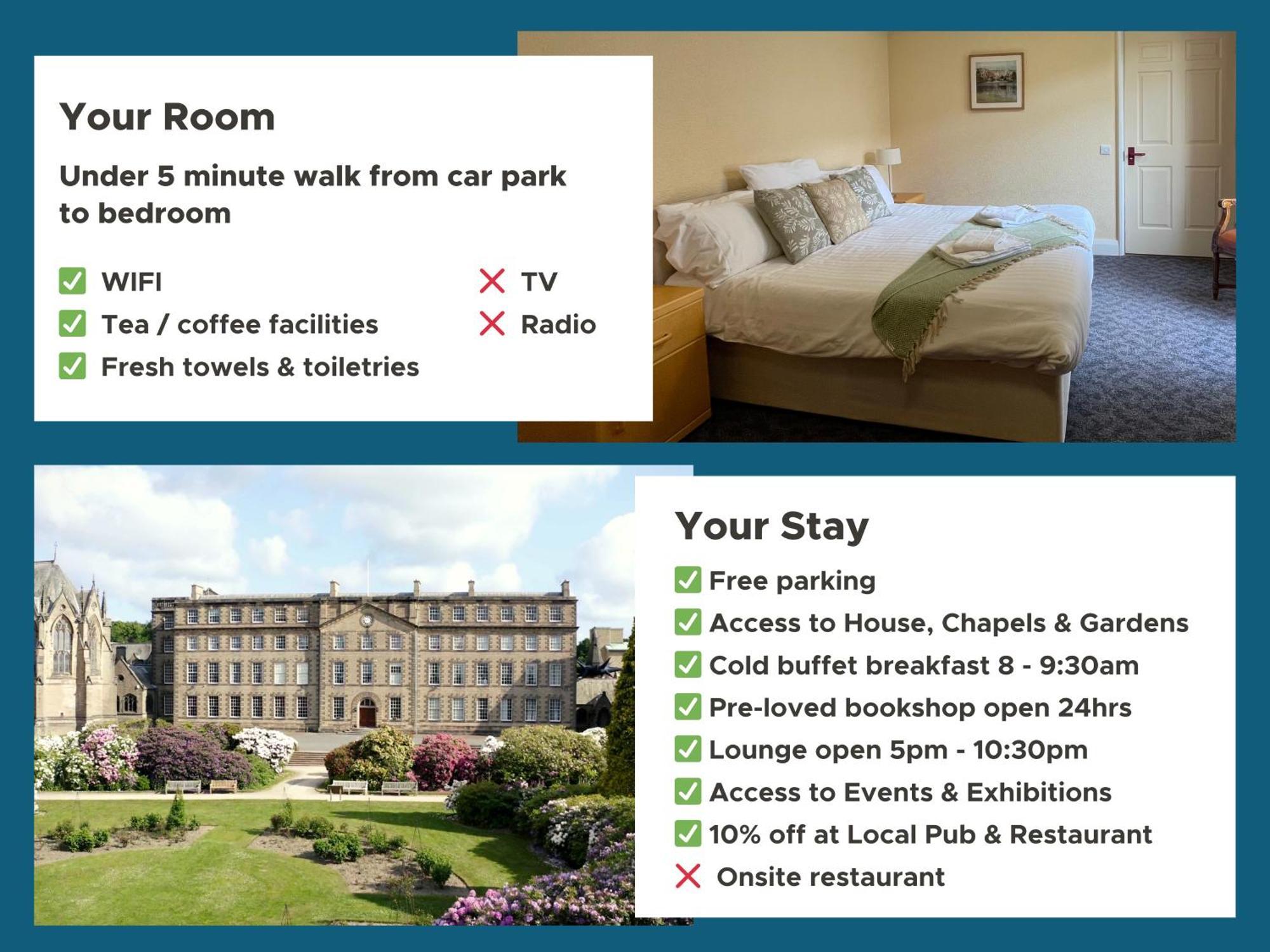 Bed and Breakfast Ushaw Historic House, Chapels & Gardens Дарем Номер фото